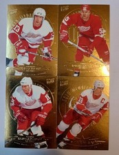 95 96 Fleer Ultra DETROIT RED WINGS lot of 4 Gold Medallion Edition Hockey Cards