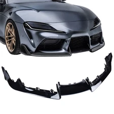 For 2020-2025 GR Supra A90 A91 Gloss Black Front Bumper Lip Splitter