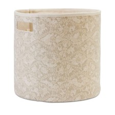 Crane Baby Nursery Basket, Boho Batik Neutral Nursery Storage Basket, Baby Cl...