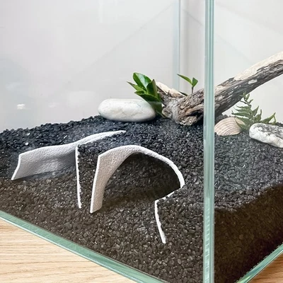 BLUBBER COVE Aquarium Höhle Aquarium Tunnel Pleco Garnelen Cory Versteck - großer Eingang Dekor