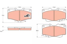 Bremsbeläge vorne TRW GDB797 TOYOTA LAND CRUISER 90 (_J9_)