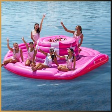 Members Mark Inflatable Oversized Cowboy Hat Lake Island Pink Pool Float Raft