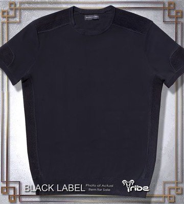 BLACK LABEL Ralph Lauren Men's Short Sleeve Lightweight Appliqué Moto Sweater