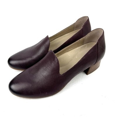 Dansko Preston Heels 41 Burgundy Burnished Leather Sip On Shoes