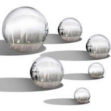 Lot De 6 Boules à Facettes En Acier Inoxydable Pour Décoration De Jardin Mari ]