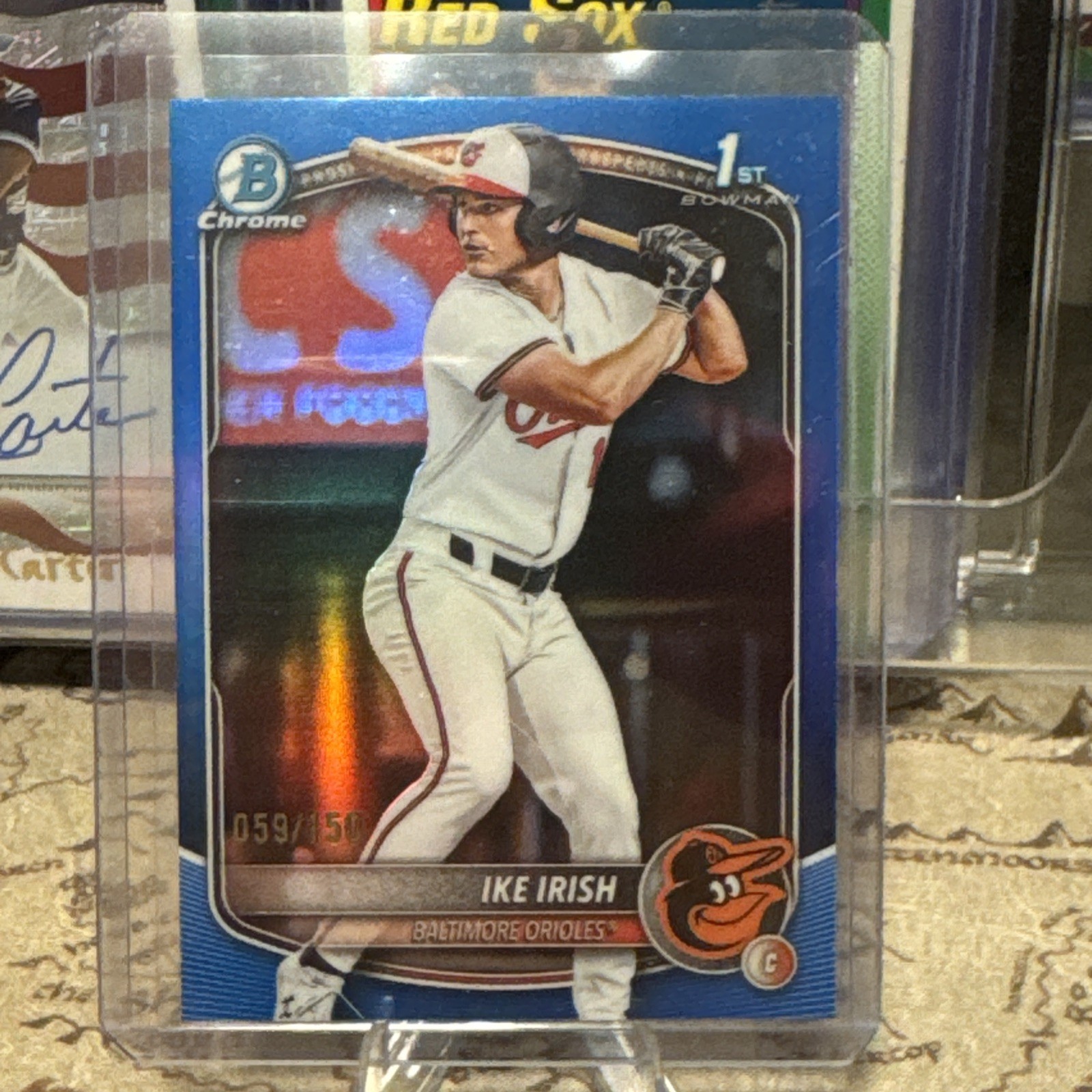 2025 Bowman Draft Chrome True Blue Refractor /150 IKE IRISH Orioles BDC-16