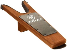 Small Stained Wood Boot Jack with Padded Edge – Easy & Comfortable Boot Removal