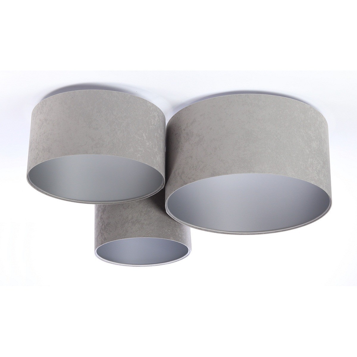BLER Grey/Silver Ceiling Light Fixture Plafond 3x E27/60W IP20