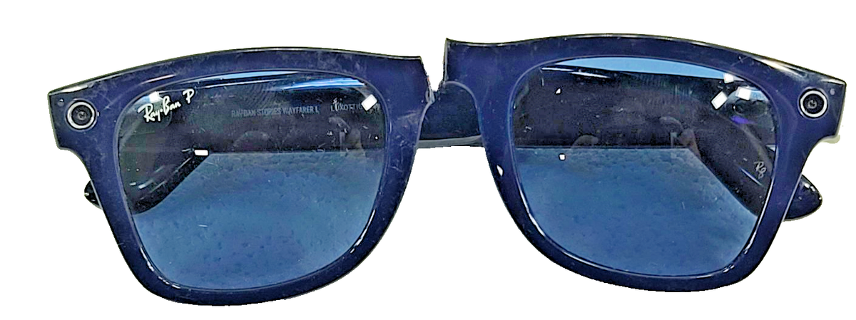 BROKEN RAY-BAN Stories Wayfarer Blue Smart Glasses RW4004