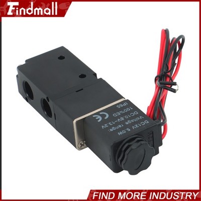 Findmall 1/4 Inch 3 Way 2 Position Electric Solenoid Air Valve 12V DC