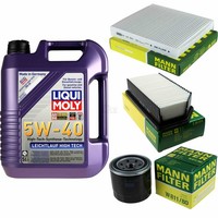 Mann Inspektionspaket 5L Liqui Moly 5W-40 FüR KIA Soul 1.6 Cvvt