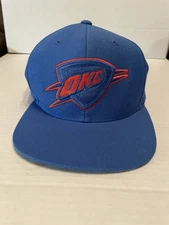 Mitchell & Ness OKC Oklahoma City Thunder Snapback Blue Flat-bill Hat Cap Men OS