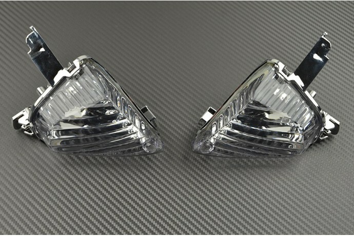 Feu clignotant arrière Suzuki GSXR 600 2009 transparent avec optique étanche anti-jaunissement