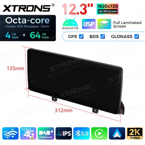 12.3" Car Screen For BMW F30 F31 F34 F32 NBT CarPlay Retrofit Android 14 4+64G - Picture 13 of 18