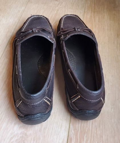 Zapatos mocasín de conducción LL Bean para hombre talla 9,5 D marrón oscuro sin cordones 271749 - Imagen 2 de 7
