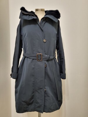 Auth   1190 MAX MARA The Cube Down Hooded Real Mink Coat Parka IT 40 / US 4 Exc.