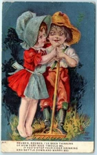 Postcard - Lovers Art Print - Love/Romance Greeting Card