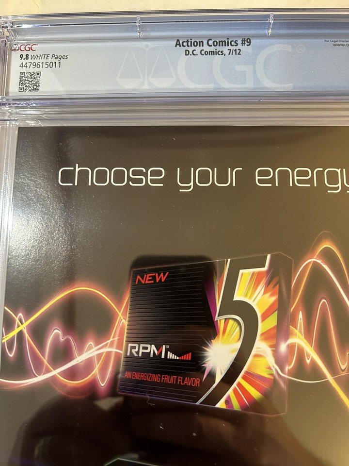 Action Comics 9 CGC 9.8 White Pages 1st Superman Earth 23 (2012