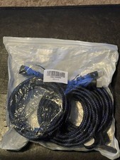 3 Pk Blue HDMI 10’ Ft Cables L Shape Adapter NEW FREE SHIP