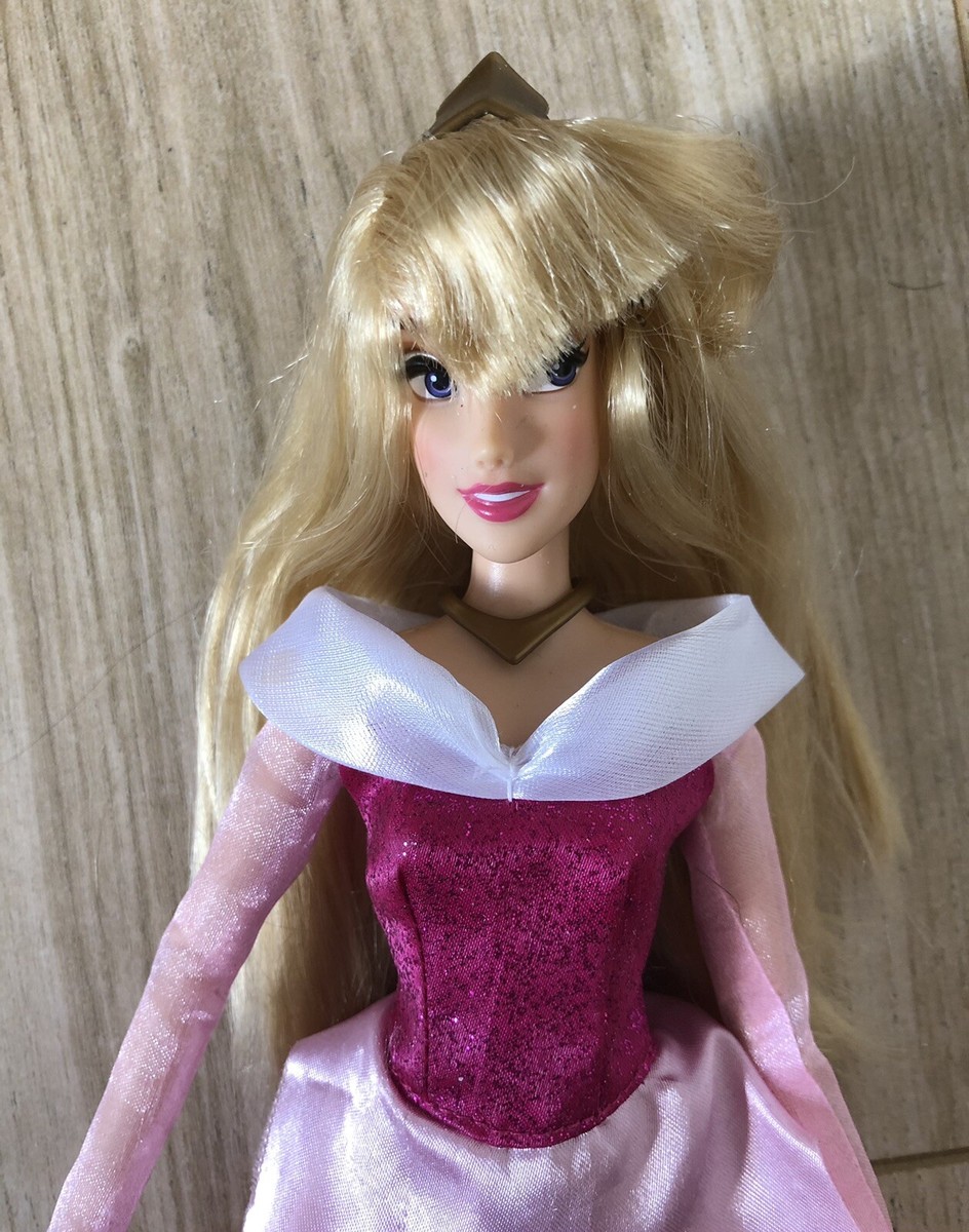 Disney Store Classic Doll Aurora Sleeping Beauty with pink