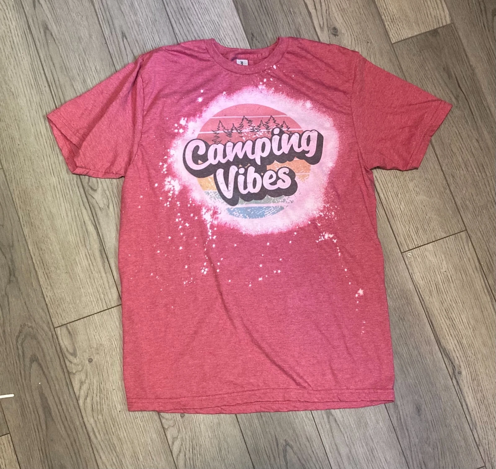 Camping Vibes / Bleached Tee / Perfect for Camp / Fast Shipping