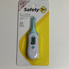 Safety 1st 3-in-1 Nursery Baby Thermometer Underarm, Oral, Rectal 30 Sec Reading