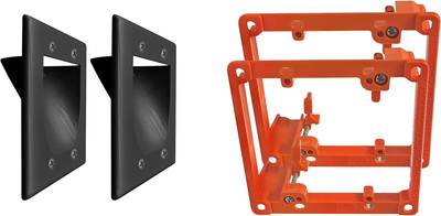 Bestmounts - 2 Pack in Wall Cable Management Kit - Recessed Wall Plate Cable Bla