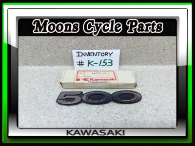 VTG NOS 1973 1974 Kawasaki H1 500 Triple D-E Left Side Cover Emblem #56018-146