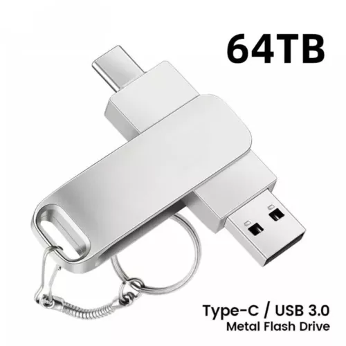 Highspeed USB Stick 2in1 USB-C Type-C 3.0 Dual Speicherstick 1TB 2TB 64TB Metall - Bild 15 von 19
