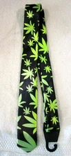 Unisex Adult Teenager Kid Lime Green Marijuana MJ Leaves 56" Lx2" W Neck Tie-New