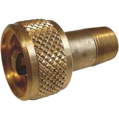 MEC ME141 1-1/4 F. ACME x 1/2'' MPT Brass Propane Vapor Adapter Coupling