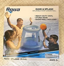 AQUA Dunk & Splash Unisex Blue Basketball Child Pool Game for Kids (2 Pieces)