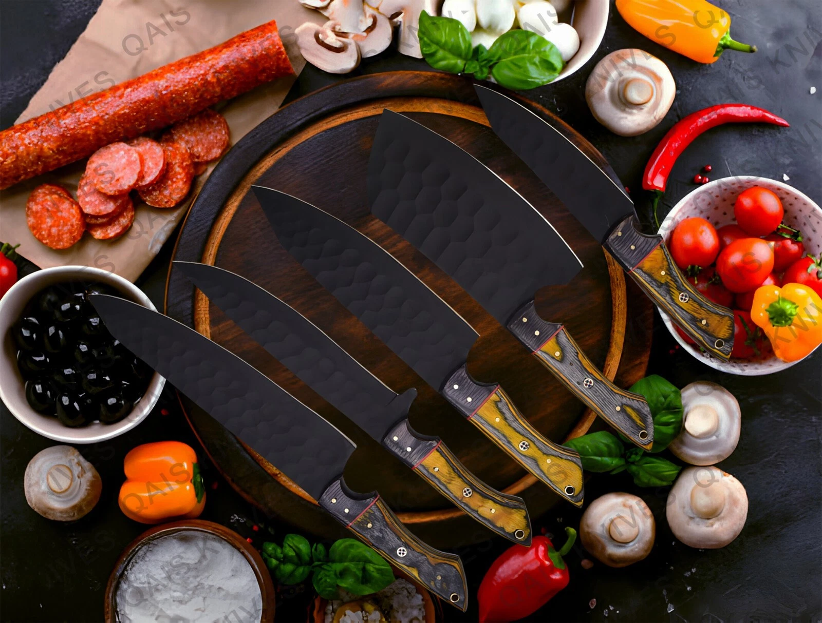 Handmade Damascus steel chef Set kitchen knife custom forged fillet set sheath
Opens in a new window