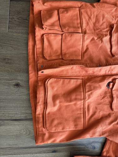 NUEVO NUEVO CON ETIQUETAS Adidas Originales Aventura Chaqueta Multibolsillo Para Hombre Grande Naranja HR4276 - Imagen 10 de 10
