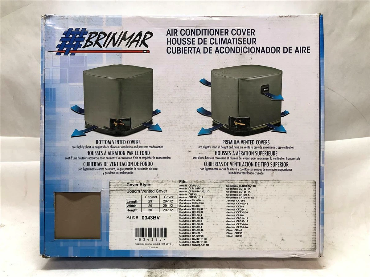 Brinmar 0343BV 29-1/2u0026#034; Bottom Vented Cover for Air Conditioner 29L  x29W x 30H | eBay