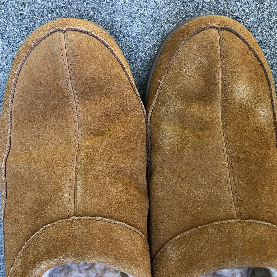 Zapatillas de casa de gamuza de cuero ROCKPORT para hombre 11 M tostadas suela de goma sin cordones Foto 4 de 4