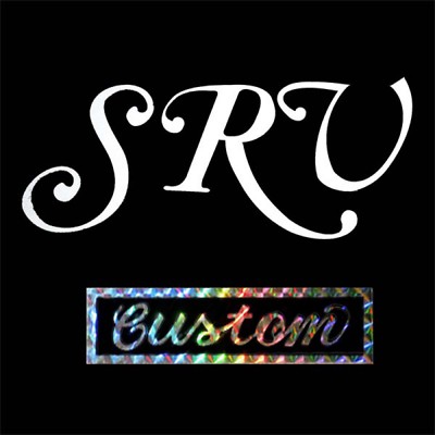 Stevie Ray Vaughan SRV Number One Decal Set White Script Letters CUSTOM Sticker