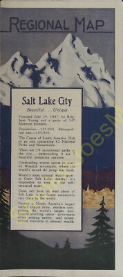 Regional Map Salt Lake City Two BArgains Bell South Long Distance Rates Brochure