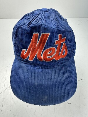 帽子 NEW YORK METS 90's CAP VTG 90s New York Mets Baseball Hat Cap Hook & Loop Cloth MLB