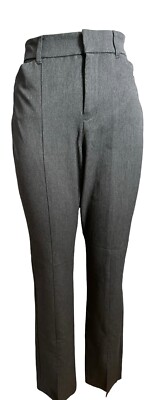 Old Navy Womens Grey High Rise Pixie Straight Leg Split Hem Slacks Size 12