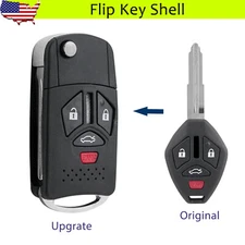 Replacement for 2007 - 2012 Mitsubishi Eclipse Galant Lancer Flip Key Fob Shell