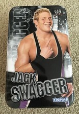 WWE 2009 Topps Jack Swagger Metal Tin Box Blaster w/33 Cards + 3 Bonus Cards
