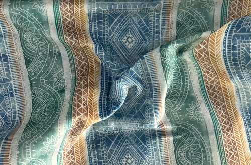 Bohemian Ikat Velvet Fabric, 140cm Wide, Upholstery Window Craft, Sold by Yard - Picture 3 of 9