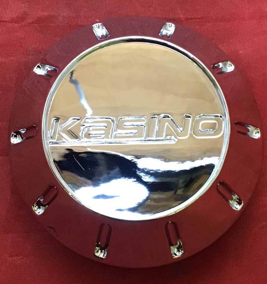 ONE NEW CHROME KASINO ALLOYS PD-CAP71-P1035 CUSTOM WHEELS RIM CENTER CAP 10927-image