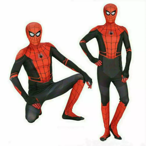 Children Spiderman Costume Boys Super Hero Fancy Dress Myers Cosplay Clothes UK - Picture 25 of 27