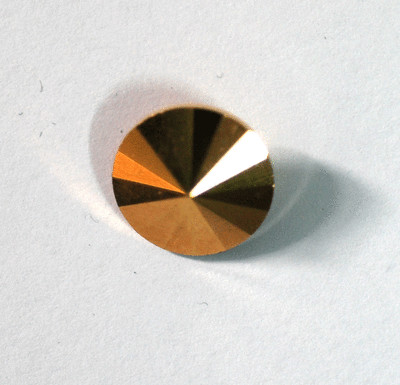 Rivoli Stein crystal aurum gold  foiled (gold) von Preciosa  14mm 1x