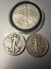1945-1946 Walkers And A 2009 American Silver Eagle Lot Of 3 Great Condition
