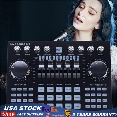 Pro Digital Audio Mixer Live Sound Card Mixing Console For PC Network Live Video