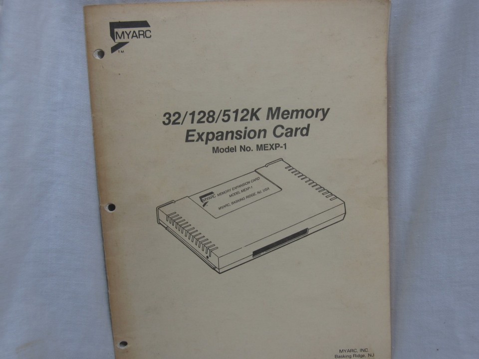 TEXAS INSTRUMENTS TI-99/4A MYARC 512K Memory expansion and EXTENDED ...