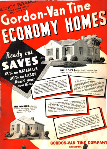 VTG 1938 Gordon-Van Tine Co Building Catalog Economy Homes Design S/C Quincy IL.